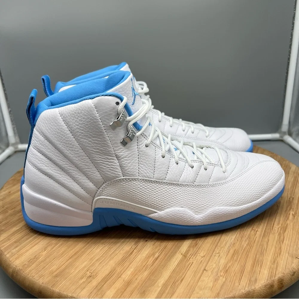 Air Jordan 12 Retro Melo 2025 Men’s 11.5 CT8013-112 White University‎ Blue UNC